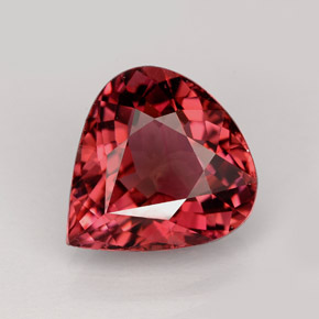 Tourmaline rose naturelle en forme de poire, 4,53 ct, VVS