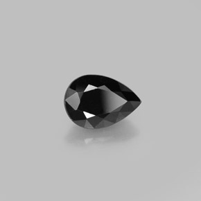Tourmaline noir naturelle en forme de poire, 0,84 ct, opaque