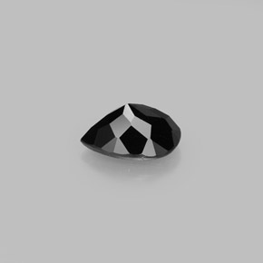 Tourmaline noir naturelle en forme de poire, 0,84 ct, opaque
