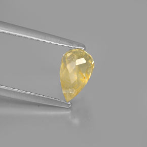 Tourmaline jaune naturelle briolette, 1,00 ct, VS