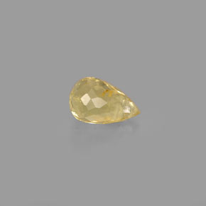 Tourmaline jaune naturelle briolette, 1,00 ct, VS