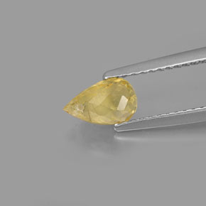 Tourmaline jaune naturelle briolette, 1,00 ct, VS