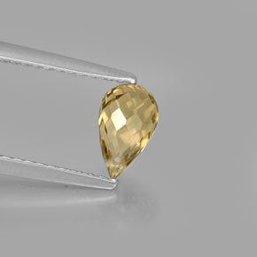 Tourmaline jaune naturelle briolette, 0,94 ct, VS