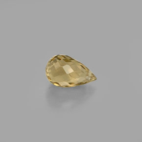Tourmaline jaune naturelle briolette, 0,94 ct, VS