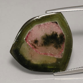 Tourmaline multicolore naturelle transparent, 12,35 ct, transparent / translucide