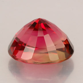 Tourmaline rouge naturelle coupe ovale, 3,15 ct, VVS