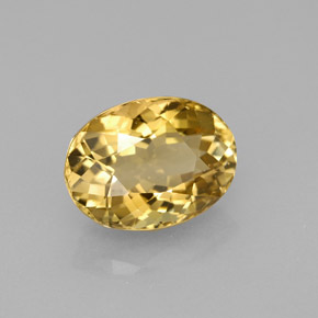 Tourmaline jaune naturelle coupe ovale, 2,83 ct, VVS-VS
