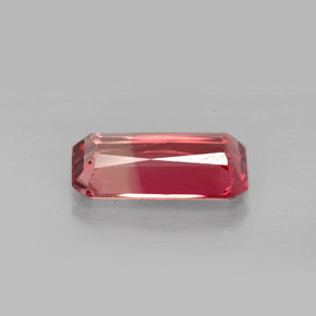 Tourmaline bicolore naturelle taille émeraude, 3,09 ct, VVS-VS