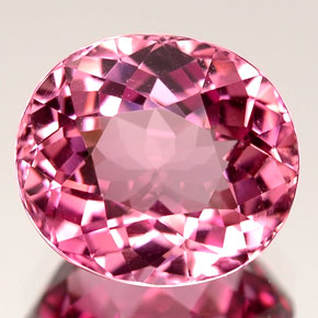 Tourmaline rose naturelle coupe ovale, 3,32 ct, VVS-VS