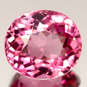 Tourmaline rose naturelle coupe ovale, 3,32 ct, VVS-VS