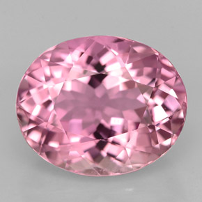 Tourmaline rose naturelle coupe ovale, 5,10 ct, VS