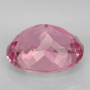 Tourmaline rose naturelle coupe ovale, 5,10 ct, VS