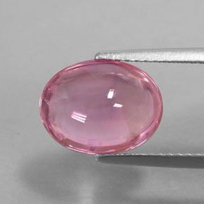 Tourmaline rose naturelle coupe ovale, 3,35 ct, transparent