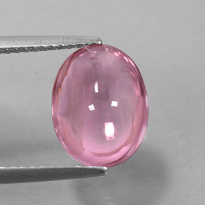 Tourmaline rose naturelle coupe ovale, 3,35 ct, transparent