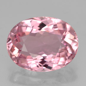 Tourmaline rose naturelle coupe ovale, 3,49 ct, VVS