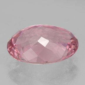 Tourmaline rose naturelle coupe ovale, 3,49 ct, VVS