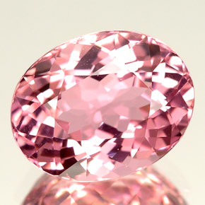 Tourmaline rose naturelle coupe ovale, 3,85 ct, IF