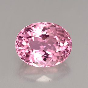 Tourmaline rose naturelle coupe ovale, 3,57 ct, VVS