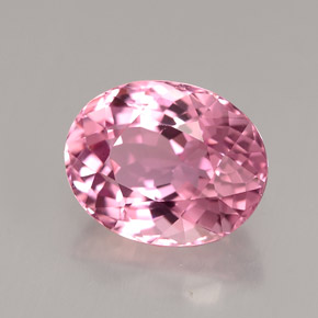 Tourmaline rose naturelle coupe ovale, 3,57 ct, VVS
