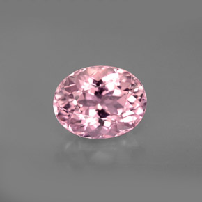 Tourmaline rose naturelle coupe ovale, 3,09 ct, VVS-VS