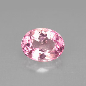 Tourmaline rose naturelle coupe ovale, 2,65 ct, VVS-VS