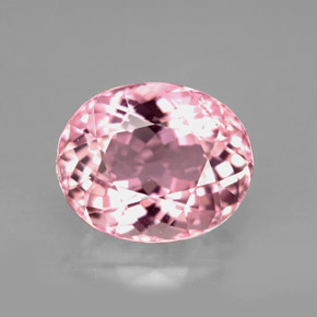 Tourmaline rose naturelle coupe ovale, 4,43 ct, VVS-VS