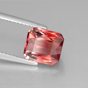 Tourmaline multicolore naturelle taille émeraude, 2,35 ct, VVS-VS