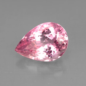 Tourmaline rose naturelle en forme de poire, 2,90 ct, VS