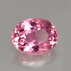 Tourmaline rose naturelle coupe ovale, 2,37 ct, VVS