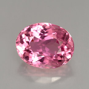 Tourmaline rose naturelle coupe ovale, 2,37 ct, VVS