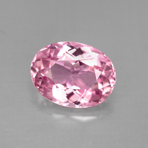 Tourmaline rose naturelle coupe ovale, 3,18 ct, VS
