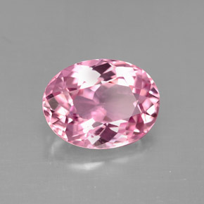 Tourmaline rose naturelle coupe ovale, 3,18 ct, VS