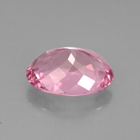 Tourmaline rose naturelle coupe ovale, 3,18 ct, VS