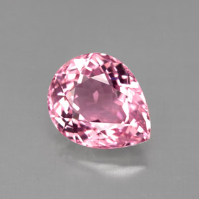 Tourmaline rose naturelle en forme de poire, 3,21 ct, VVS-VS