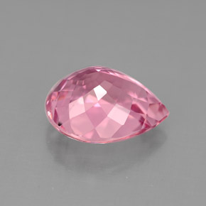 Tourmaline rose naturelle en forme de poire, 3,21 ct, VVS-VS