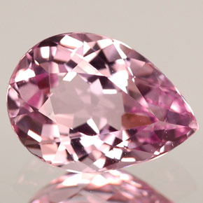 Tourmaline rose naturelle en forme de poire, 1,85 ct, IF