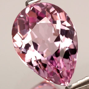 Tourmaline rose naturelle en forme de poire, 1,85 ct, IF