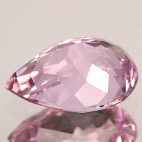 Tourmaline rose naturelle en forme de poire, 1,85 ct, IF