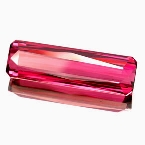 Tourmaline rose naturelle taille émeraude, 10,98 ct, VVS