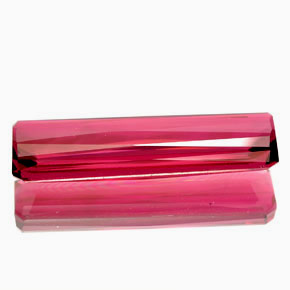 Tourmaline rose naturelle taille émeraude, 10,98 ct, VVS