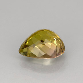 Tourmaline multicolore naturelle en forme de poire, 2,35 ct, IF