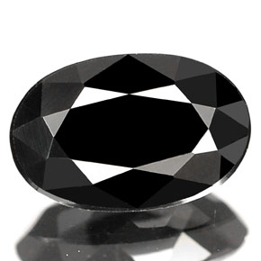 Tourmaline noir naturelle coupe ovale, 0,83 ct, opaque