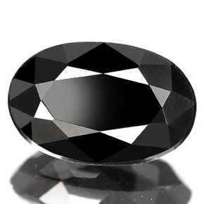 Tourmaline noir naturelle coupe ovale, 0,83 ct, opaque