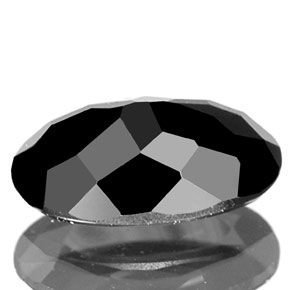 Tourmaline noir naturelle coupe ovale, 0,83 ct, opaque
