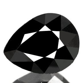 Tourmaline noir naturelle en forme de poire, 0,83 ct, opaque