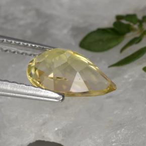 Tourmaline jaune naturelle en forme de poire, 1,44 ct, VVS-VS