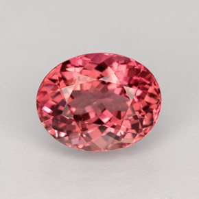 Tourmaline rose naturelle coupe ovale, 3,09 ct, VVS