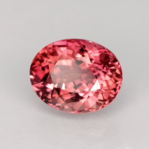 Tourmaline rose naturelle coupe ovale, 3,09 ct, VVS