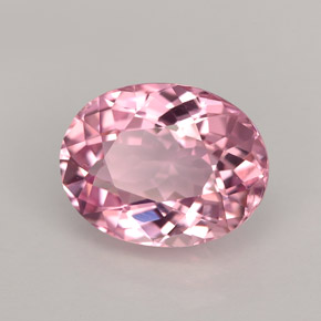 Tourmaline rose naturelle coupe ovale, 3,01 ct, VVS-VS