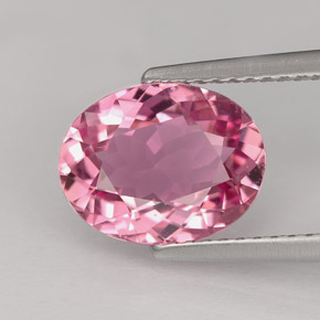 Tourmaline rose naturelle coupe ovale, 2,40 ct, VVS
